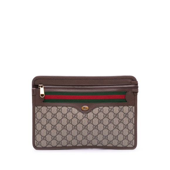 Pre-Loved Gucci GG Supreme Web Ophidia Clutch - Picture 1 of 10